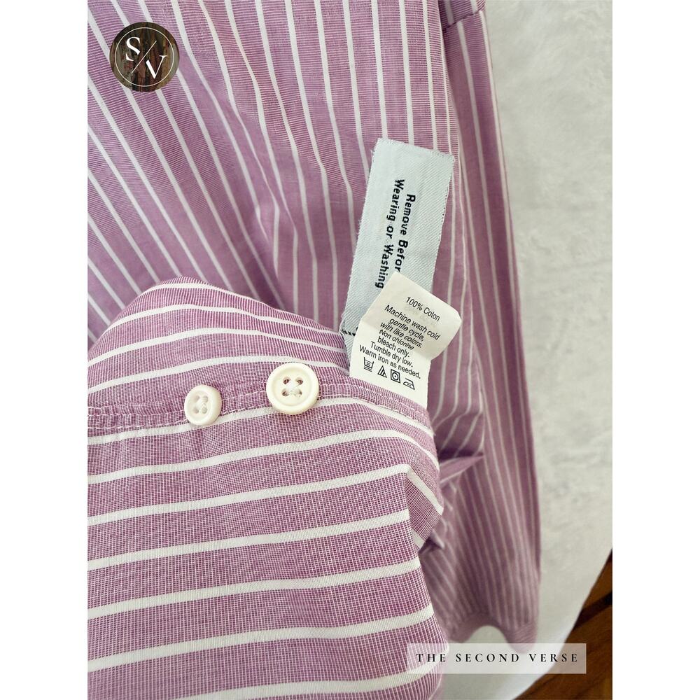 J. Crew Long Sleeve Buttondown Striped Men's Business Casual Shirt Size XL - Picture 8 of 8